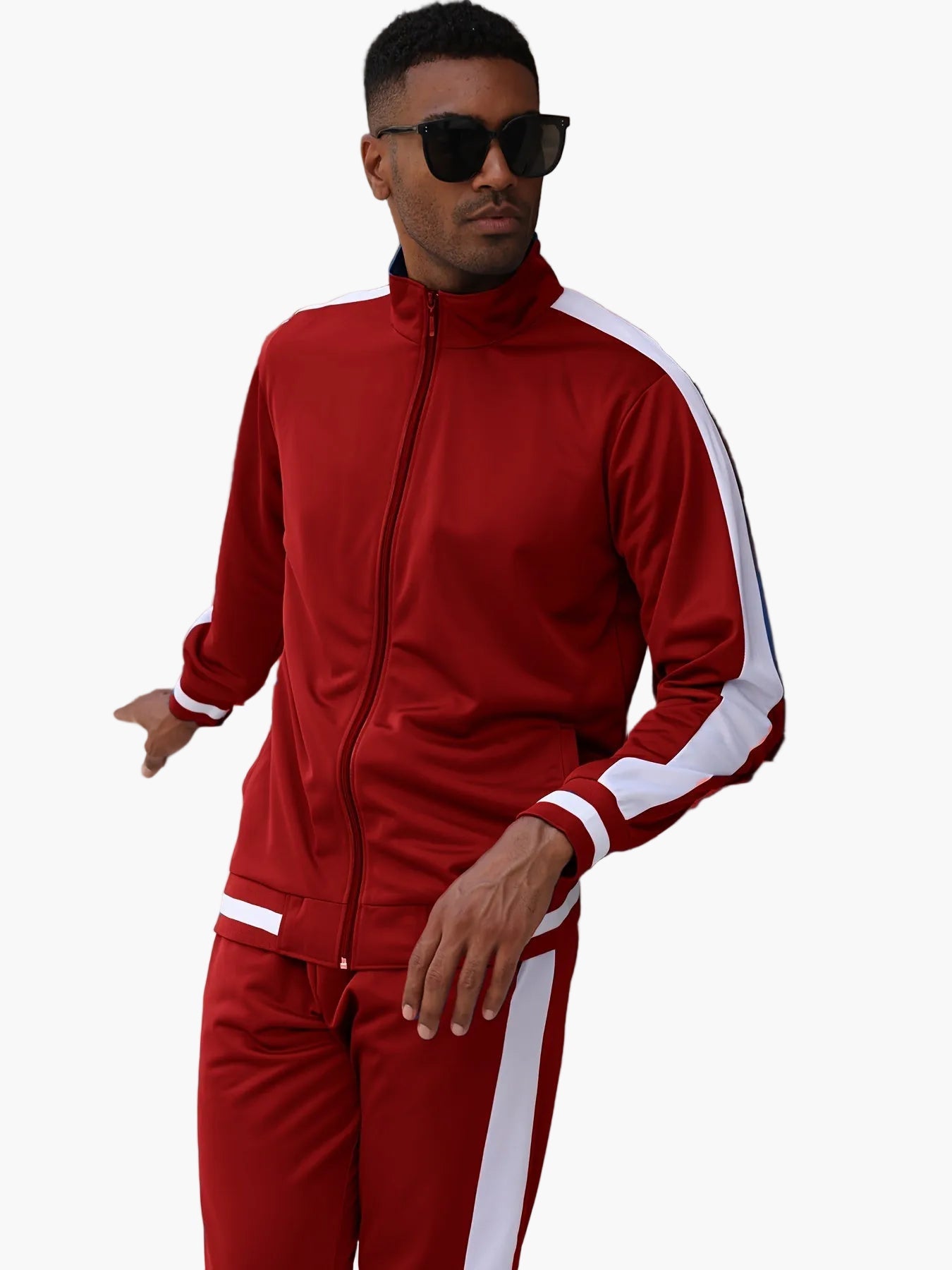 Herren Sportlicher Trainingsanzug mit Farbblock-Design – Freizeit & Fitness Style