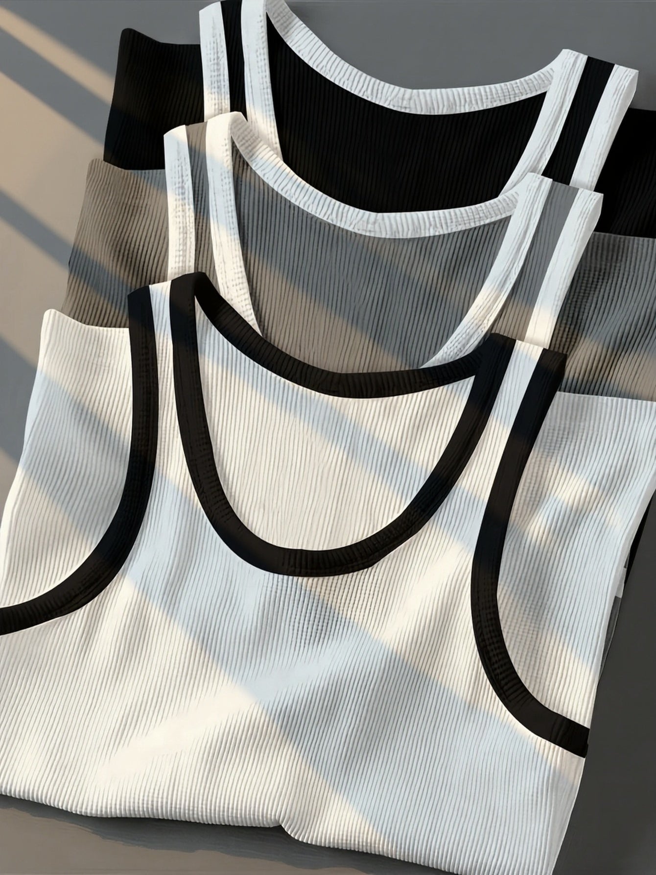 Herren Sportliches Ripp-Tanktop Set – Klassischer Schnitt, Modernes Design, Für Fitness & Freizeit