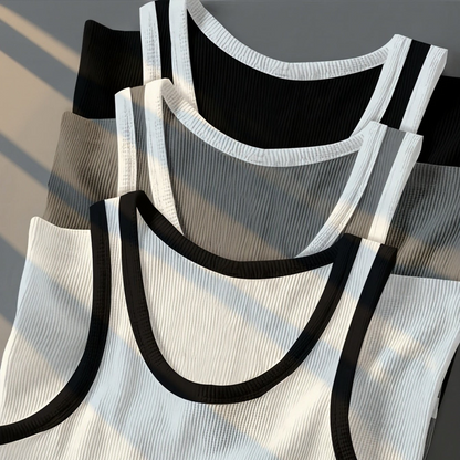 Herren Sportliches Ripp-Tanktop Set – Klassischer Schnitt, Modernes Design, Für Fitness & Freizeit
