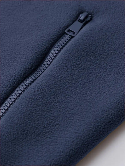 Herren Winterjacke mit Kapuze und Teddyfutter, Reißverschluss, warm