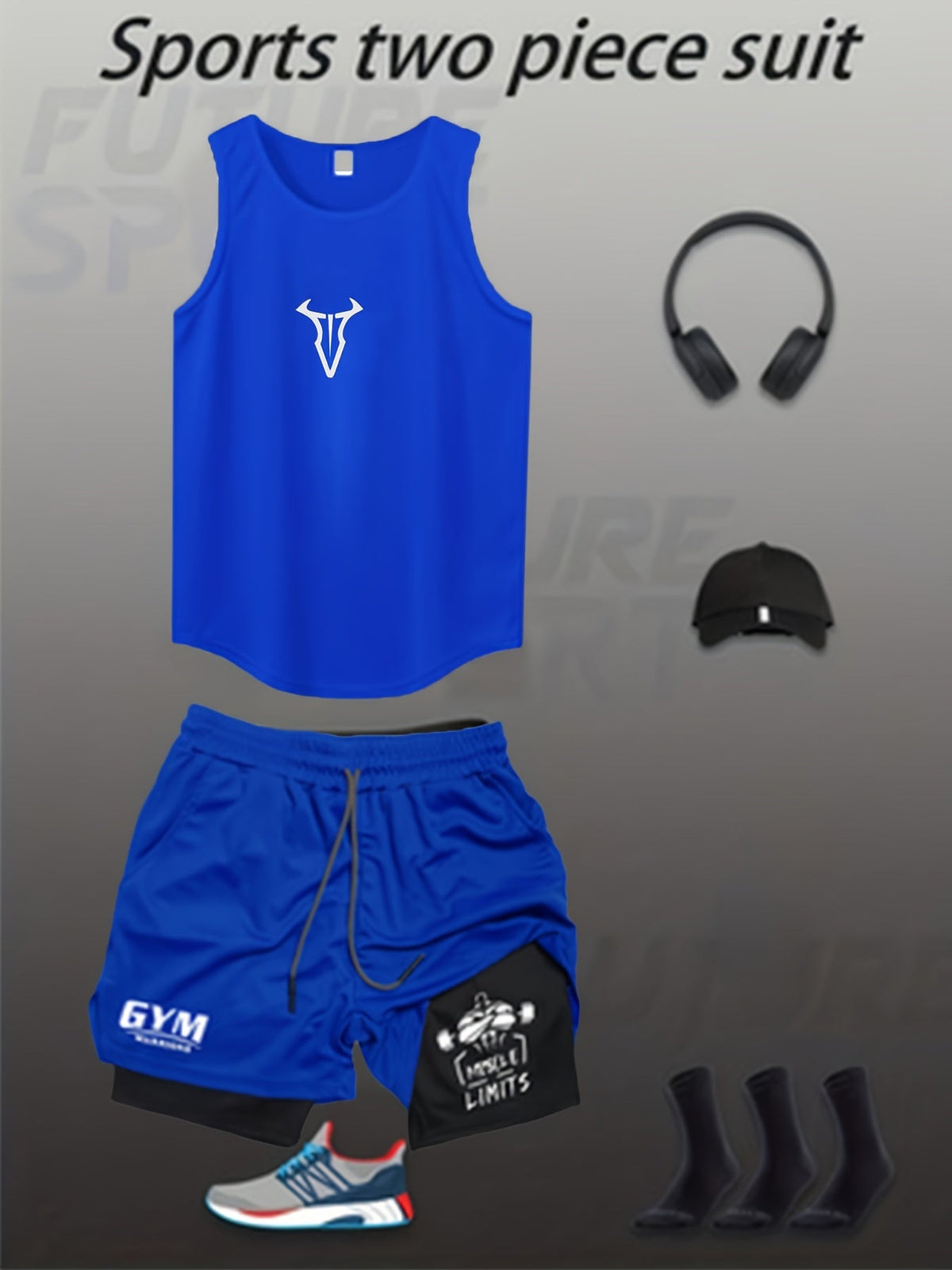 Herren Fitness Tanktop und Shorts Set – Sportliches Trainingsoutfit für das Fitnessstudio