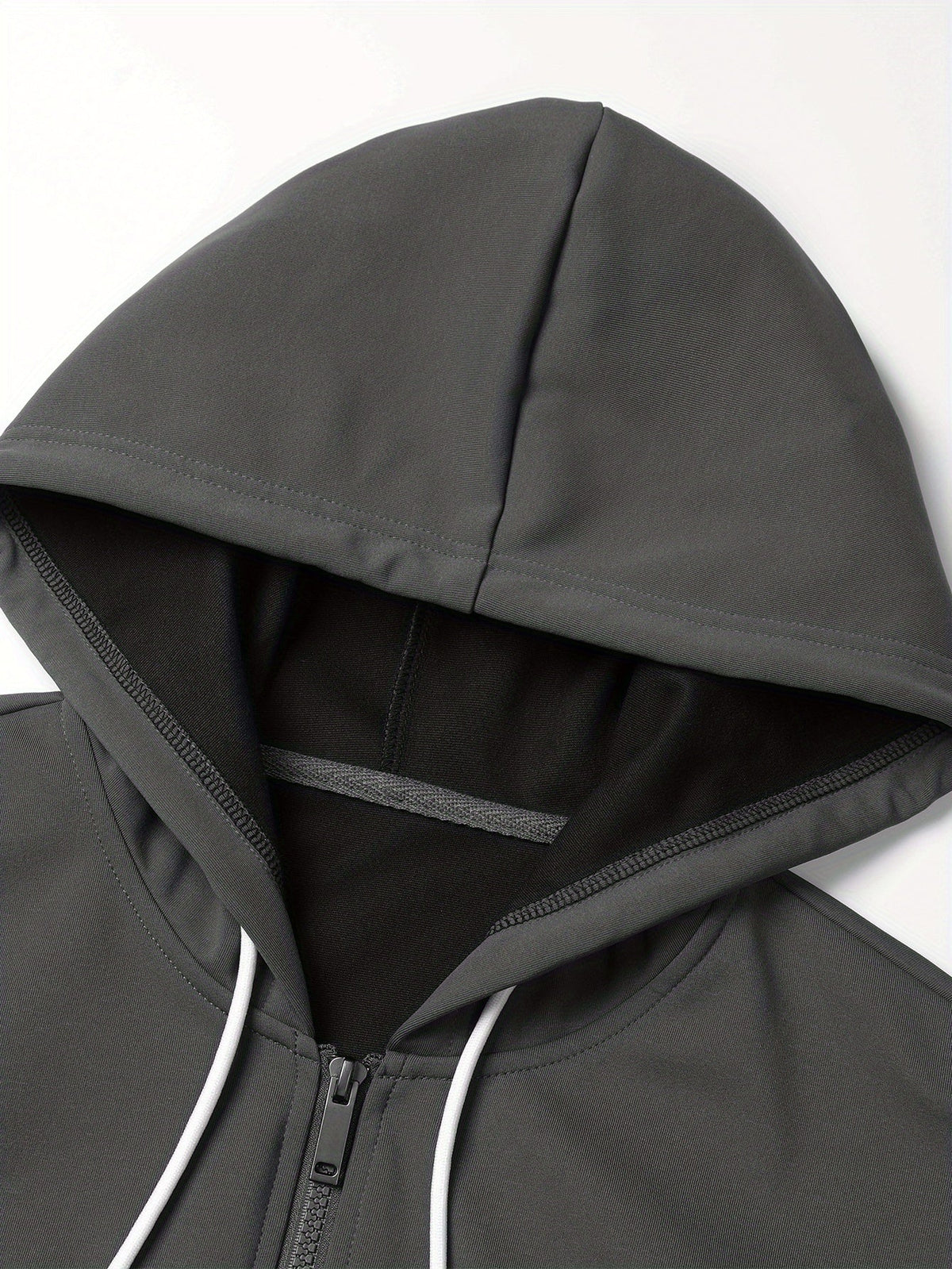 Herren Kapuzenjacke mit Reißverschluss, Farbblock-Design, Taschen, Weiches Material