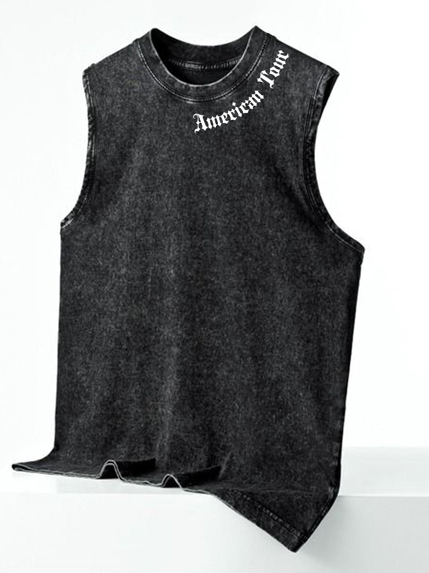 Herren Streetstyle ärmelloses Tanktop mit vertikalem Print – Urban Look für Freizeit & Fitness