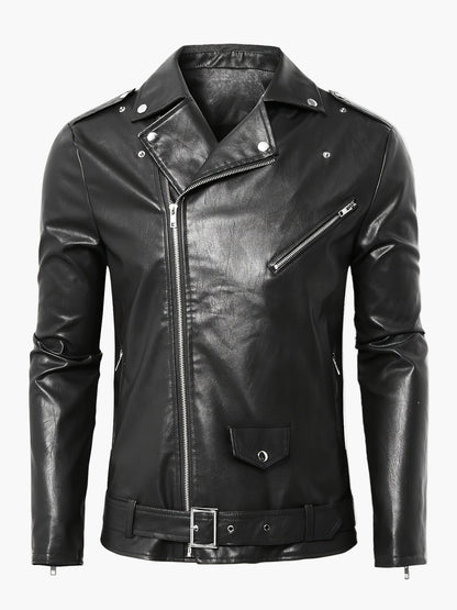 Herren Bikerjacke im Vintage-Stil – Modische Motorradjacke für Alltag und Freizeit