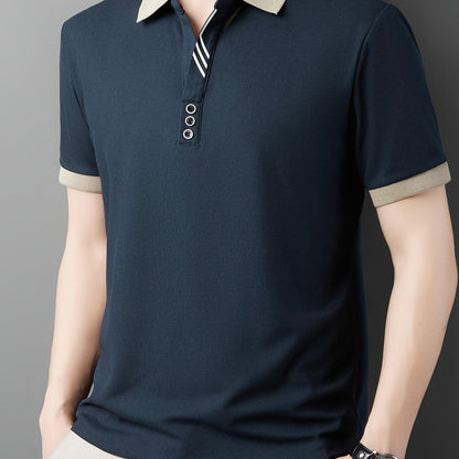 Herren Polo-Shirt mit Kontrastkragen – Stilvolles Freizeit- und Business-Oberteil