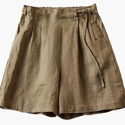 Damen Weite Freizeithose Shorts – Elegante High-Waist Culottes für Alltag und Büro