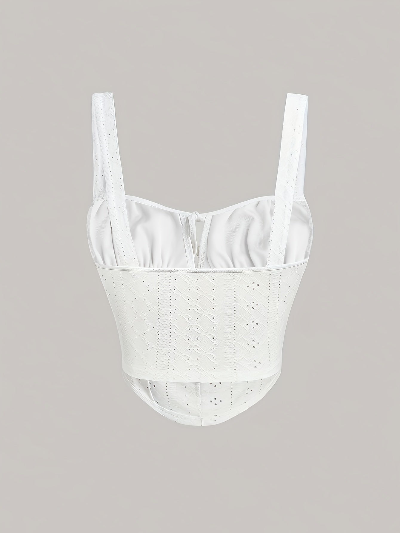 Damen Bustier Top im Boho-Stil mit Zierschnürung – Feminines Sommer-Corsagentop