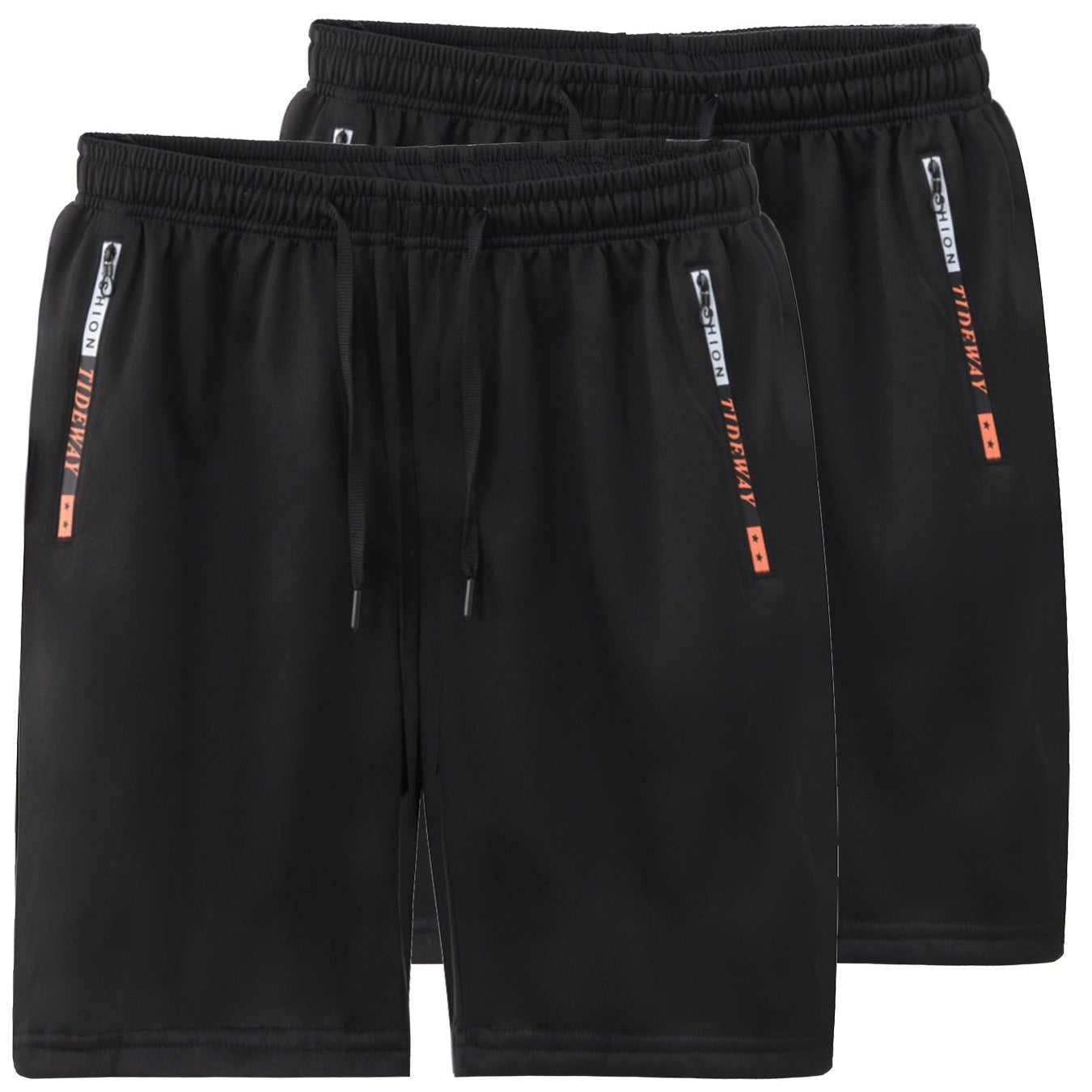Herren Sportshorts 2er Pack – Bequeme Fitness- und Trainingsshorts mit Reißverschlusstaschen