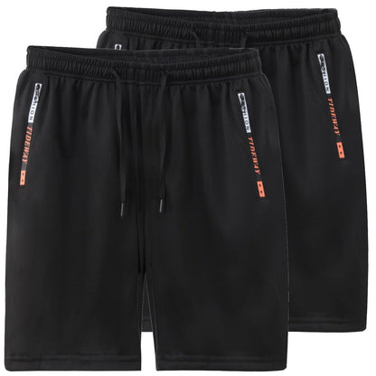 Herren Sportshorts 2er Pack – Bequeme Fitness- und Trainingsshorts mit Reißverschlusstaschen