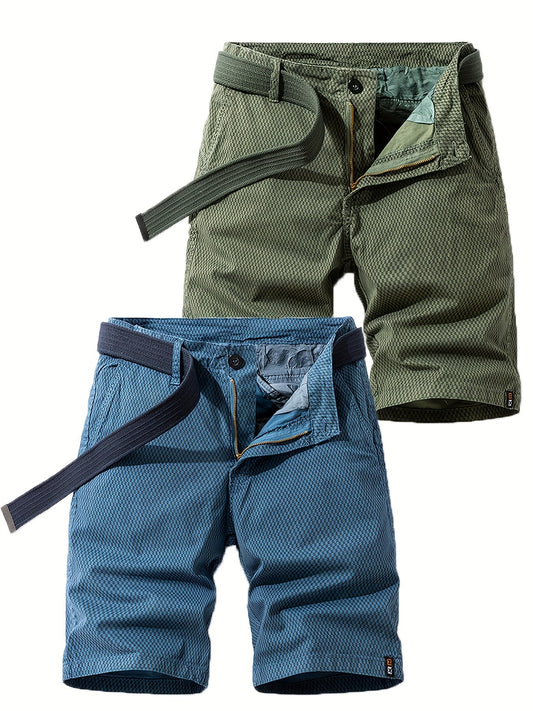 Herren Outdoor Freizeits-Shorts mit Gürtel – Atmungsaktive Sommer-Shorts für Sport & Alltag