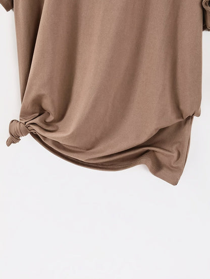 Damen T-Shirt mit Slogan Smile Every Day – Lockeres Freizeitshirt mit Aufdruck