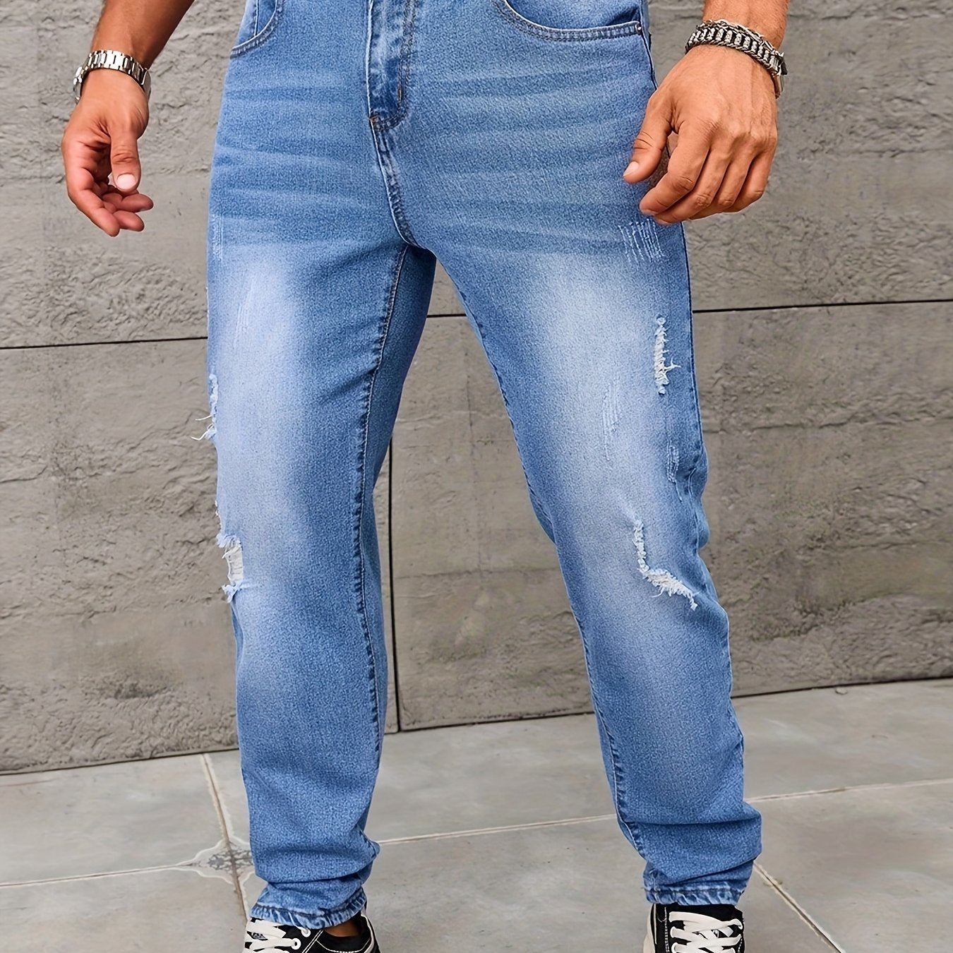 Herren Jeans im Streetstyle mit Destroyed-Details – Lässige Freizeithose für Alltag & Ausgehen