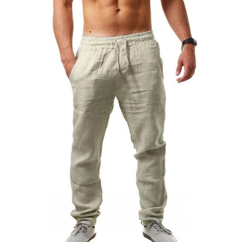 Herren Freizeithose mit elastischem Bund – Leichte Sommerhose für Alltag und Urlaub