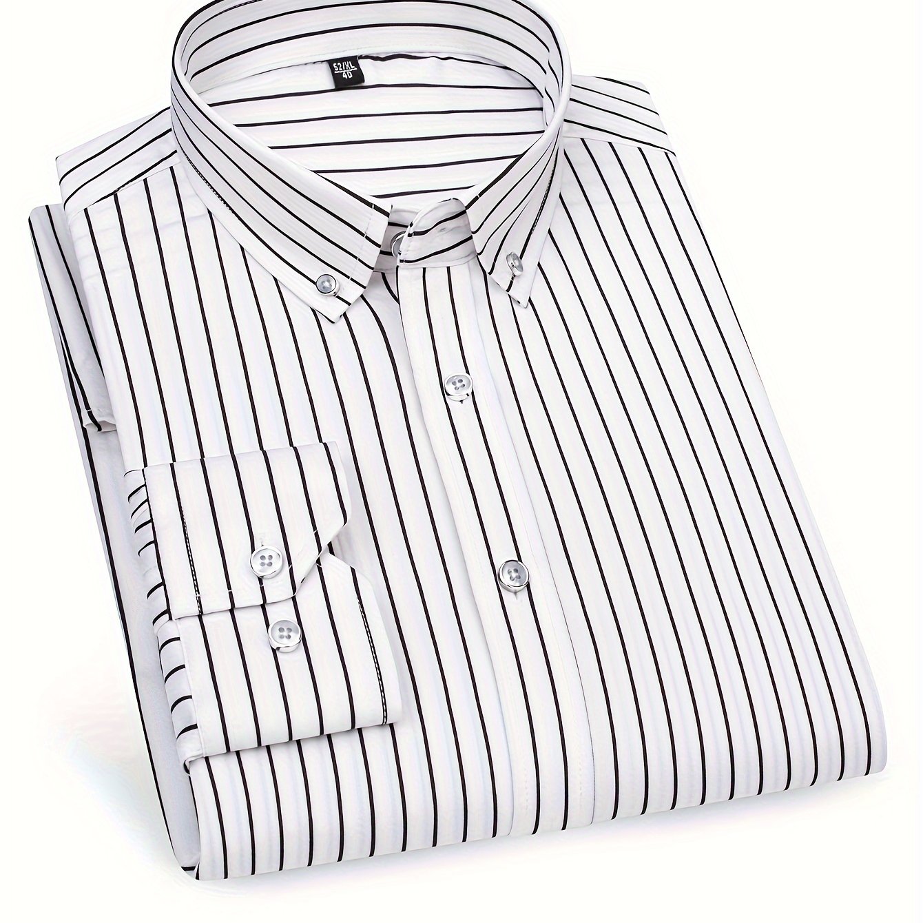 Herren Business-Freizeithemd mit modischen Streifen – Slim Fit, ideal für Büro und Alltag