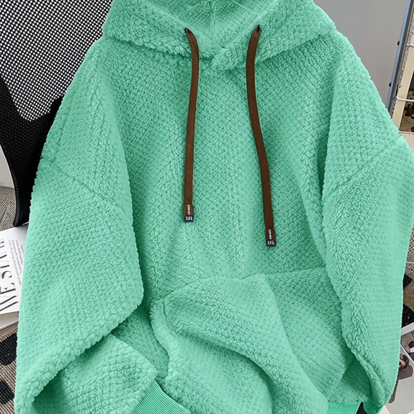 Kuscheliger Hoodie mit Kapuze und Kängurutasche – Weicher Teddy-Look