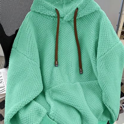 Kuscheliger Hoodie mit Kapuze und Kängurutasche – Weicher Teddy-Look