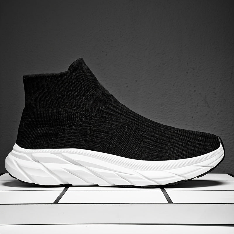 Unisex Slip-on Sneaker gestrickt dickere Sohle einfarbig