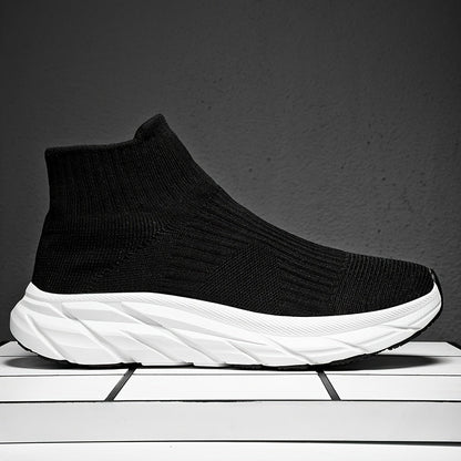 Unisex Slip-on Sneaker gestrickt dickere Sohle einfarbig