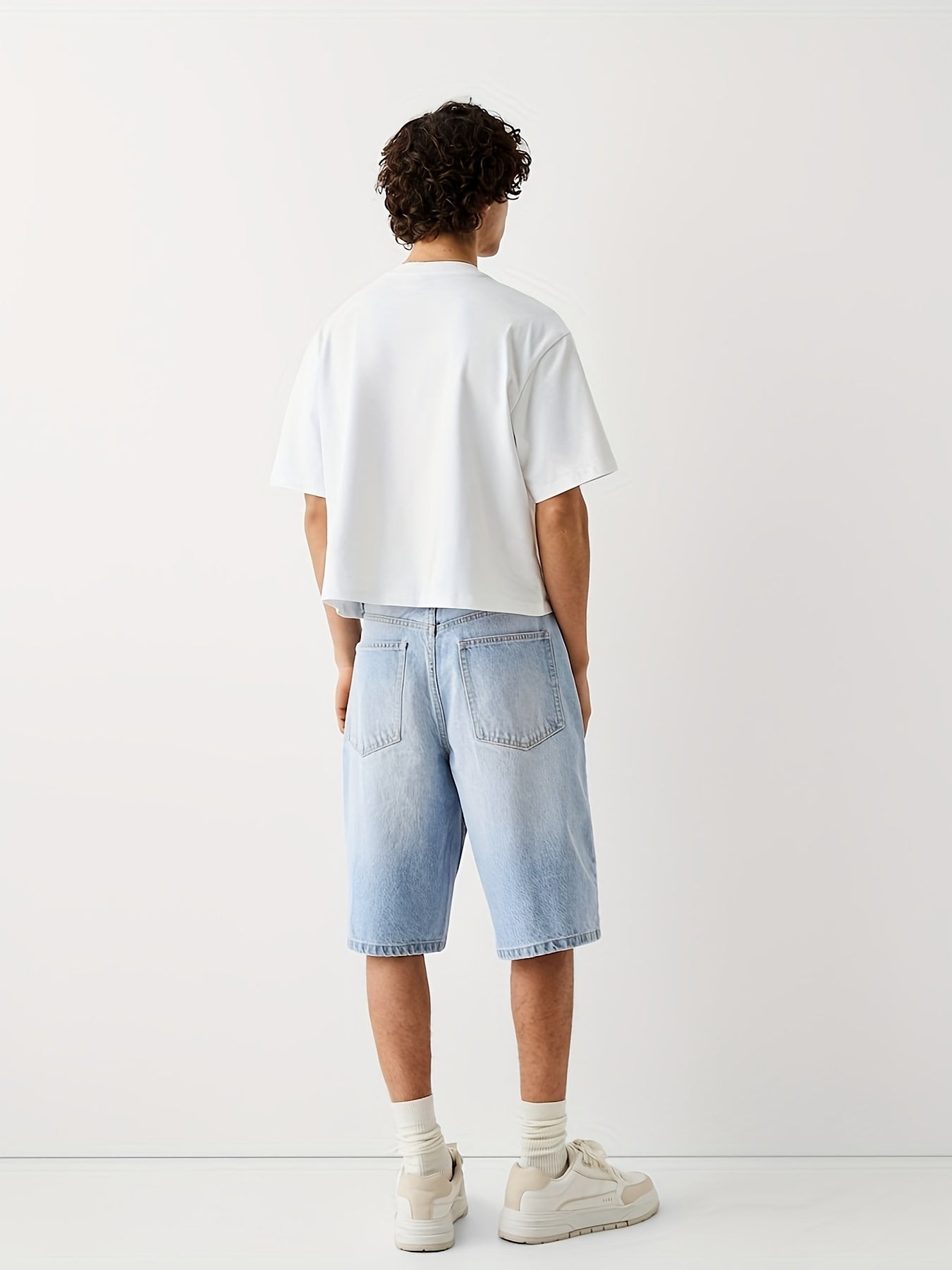Herren Loose Fit Jeans-Bermuda Shorts – Lässiger Streetwear-Style für Alltag & Freizeit