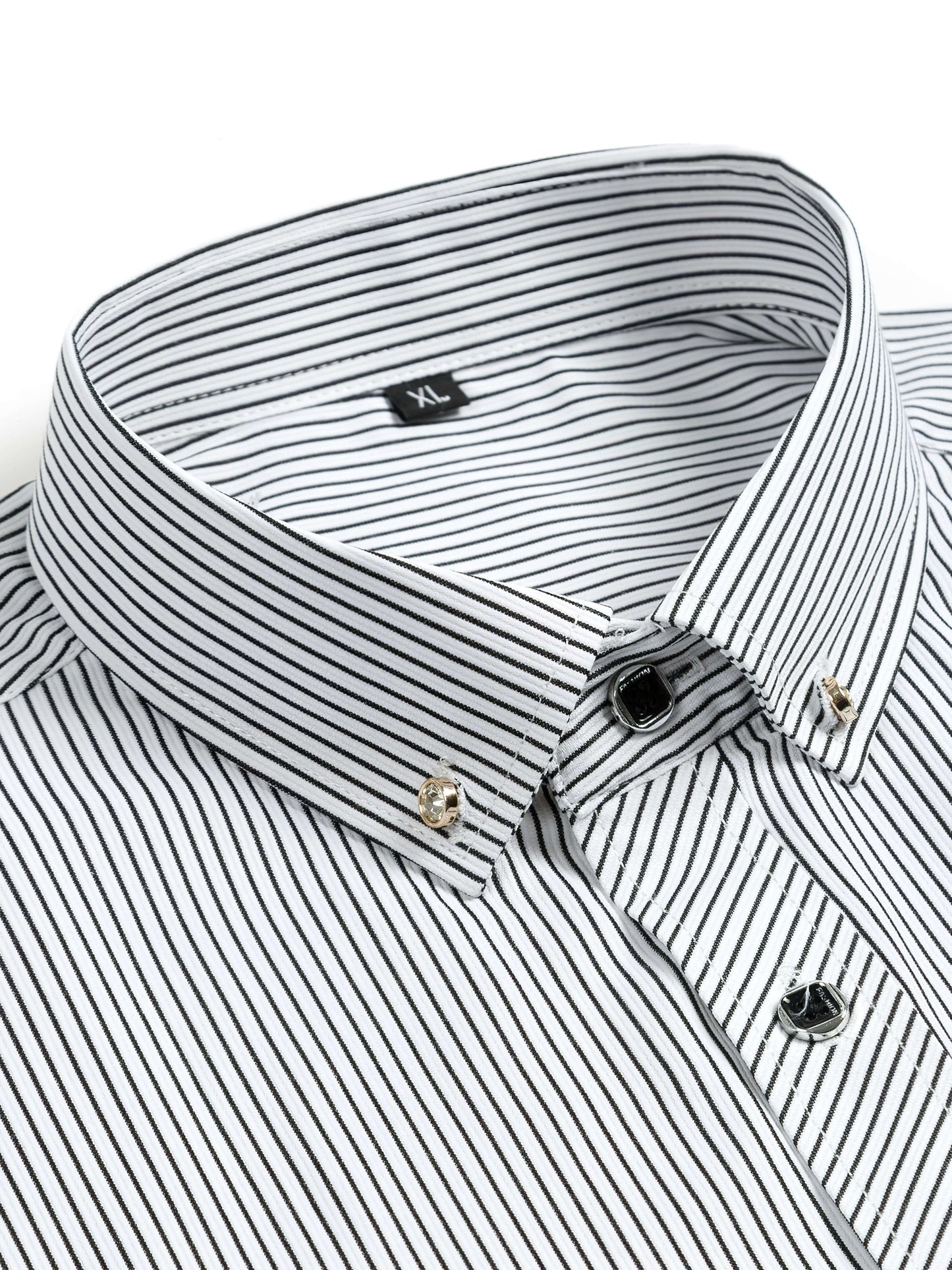 Herren Kurzarm Business-Hemd mit feinem Streifenmuster und modernem Kragen – Eleganter Look für Büro und Freizeit