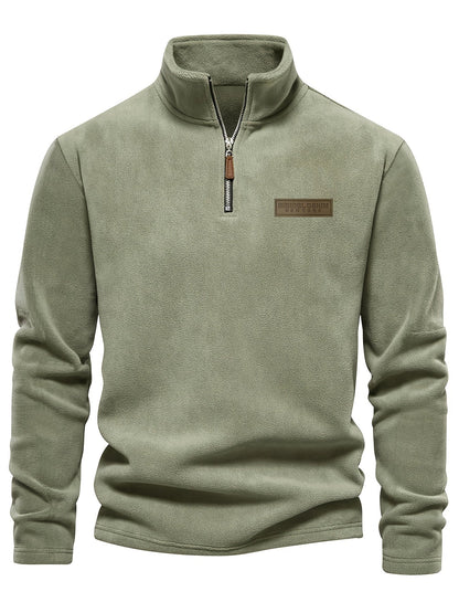 Herren Quarter-Zip Pullover – Moderner Freizeit-Look mit Stehkragen und Minimalistischem Design