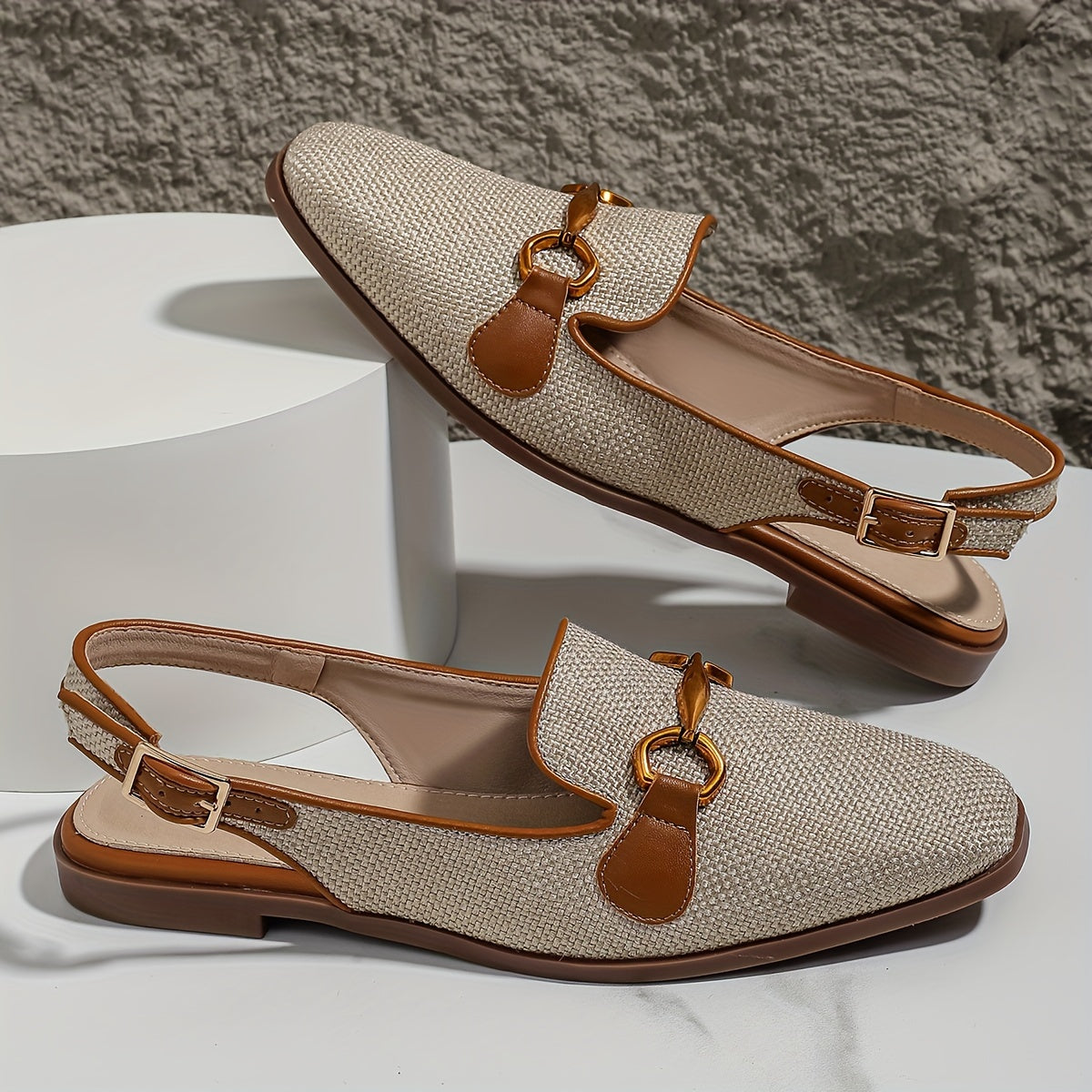 Damen-Slingback-Loafer mit Schnalle – Eleganter Sommerschuh für Freizeit und Büro
