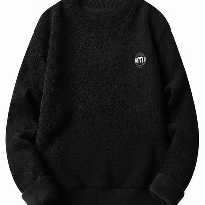 Unisex Langarm Sweatshirt Pullover Rundhals mit Logo-Detail Winter