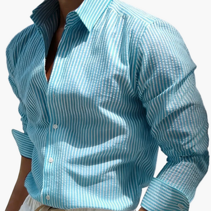 Herren Freizeithemd mit Streifenmuster – Eleganter Business- und Urlaubsstil