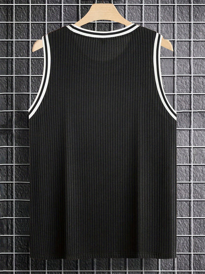 Herren Sportliches Tanktop mit Kontrast-Details – Athletischer Look für Freizeit und Training