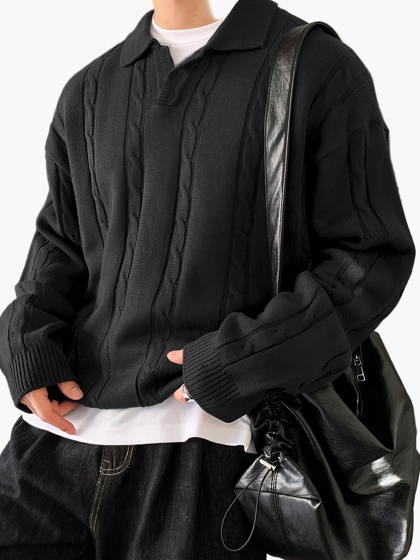 Herren Strickpullover Polo-Style – Lässiges Oberteil für Alltag und Freizeit