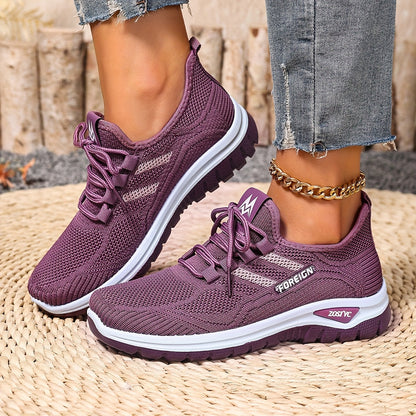 Damen Komfort Freizeit-Sneaker mit modernem Strickdesign und federleichter Sohle – Ideal für Alltag & Sport