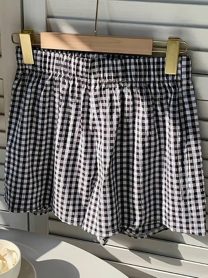 Damen Elegante Gestreifte Shorts für Alltag und Freizeit