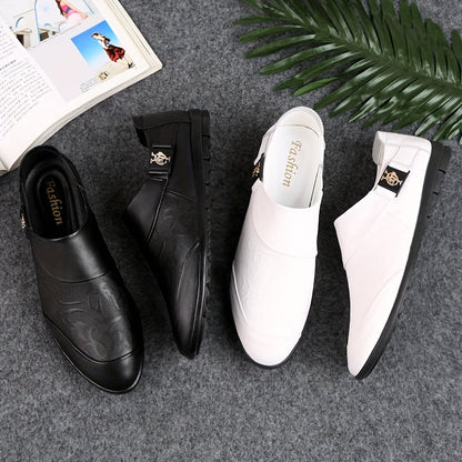 Herren Slip-On Loafer – Modische Freizeitschuhe mit Prägung und moderner Schnalle