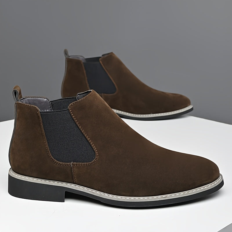 Herren Chelsea Boot Stiefel mit Elastikeinsatz Braun