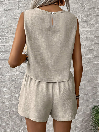 Damen Eleganter Sommer Jumpsuit ärmellos – Perfekt für Freizeit & Urlaub