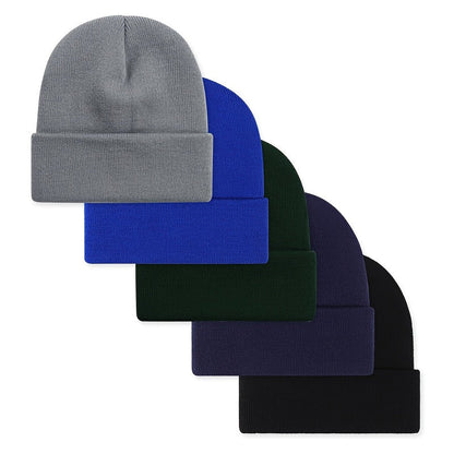 Unisex Beanie Mütze Strickmütze gerippt in verschiedenen Farben