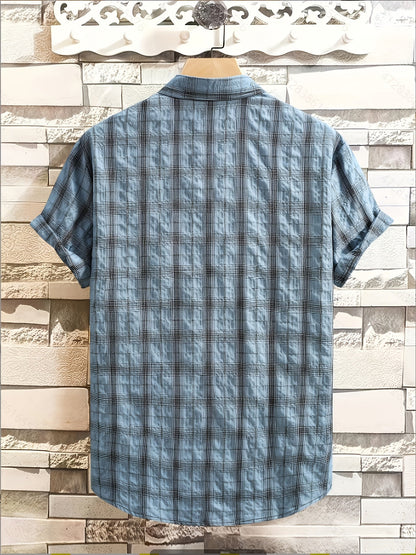 Herren Freizeit Kurzarm-Hemd im Karo-Design – Stilvolle Sommer-Mode für Alltag und Ausgehen