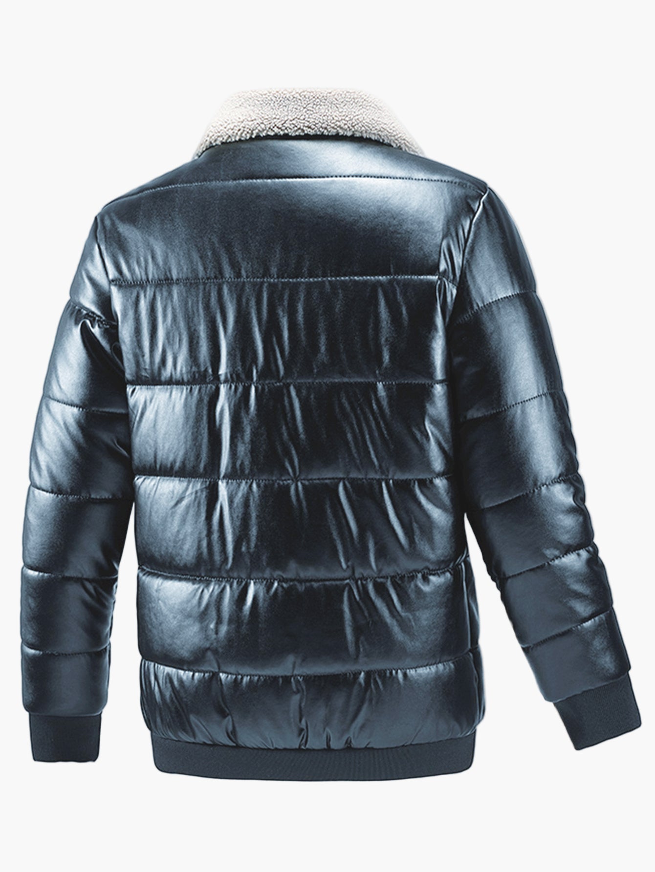 Herren Steppjacke mit Kunstfellkragen für Alltag & Freizeit – Casual Style