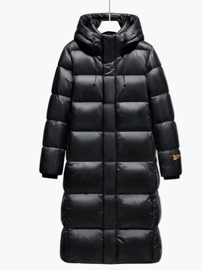 Herren Daunenmantel mit Kapuze – Langer Winter Steppmantel für Alltag und Outdoor