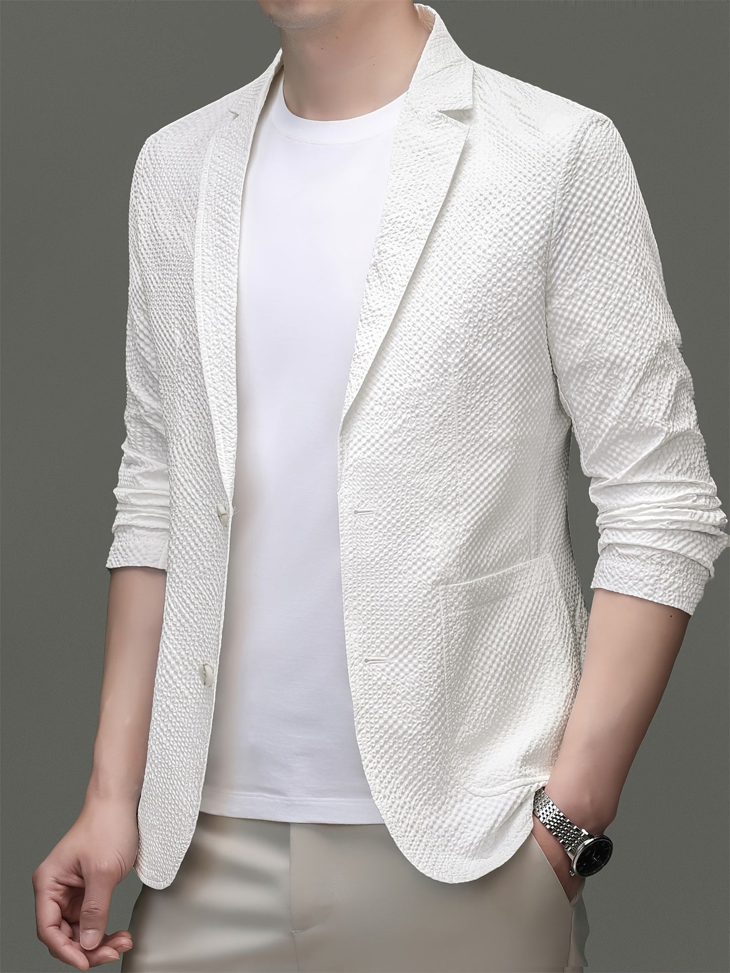 Herren Modernes Freizeit Sakko – Leichtes Blazer-Jackett für Alltag und Business