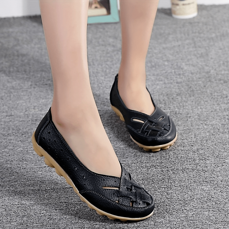 Damen Komfort-Ballerinas mit geflochtenem Design – Bequeme Slipper für Alltag und Freizeit