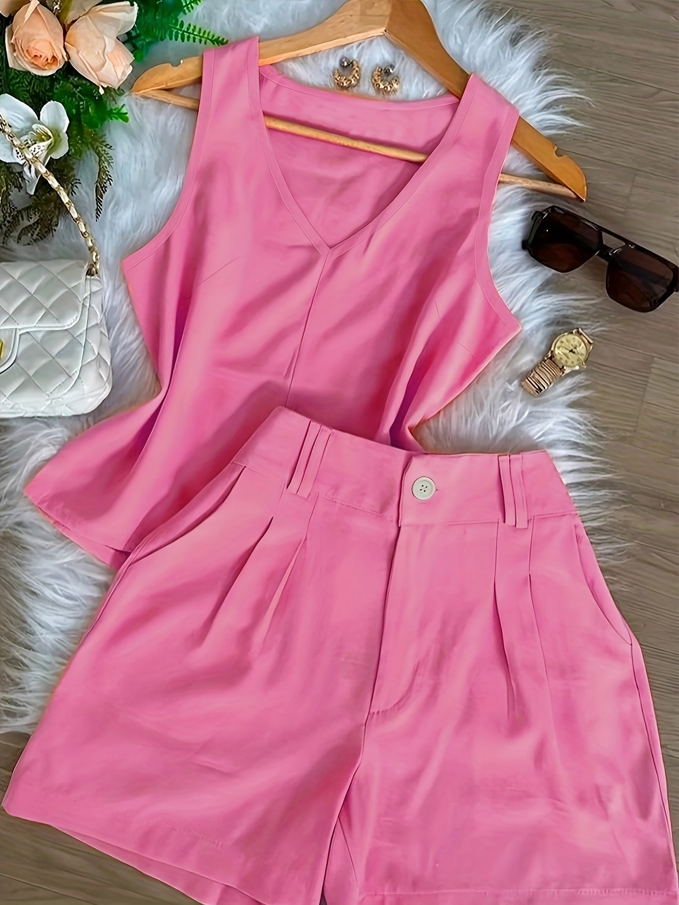 Damen Sommer Set – Elegantes Top und Shorts, Modischer Casual Look für Alltag & Urlaub