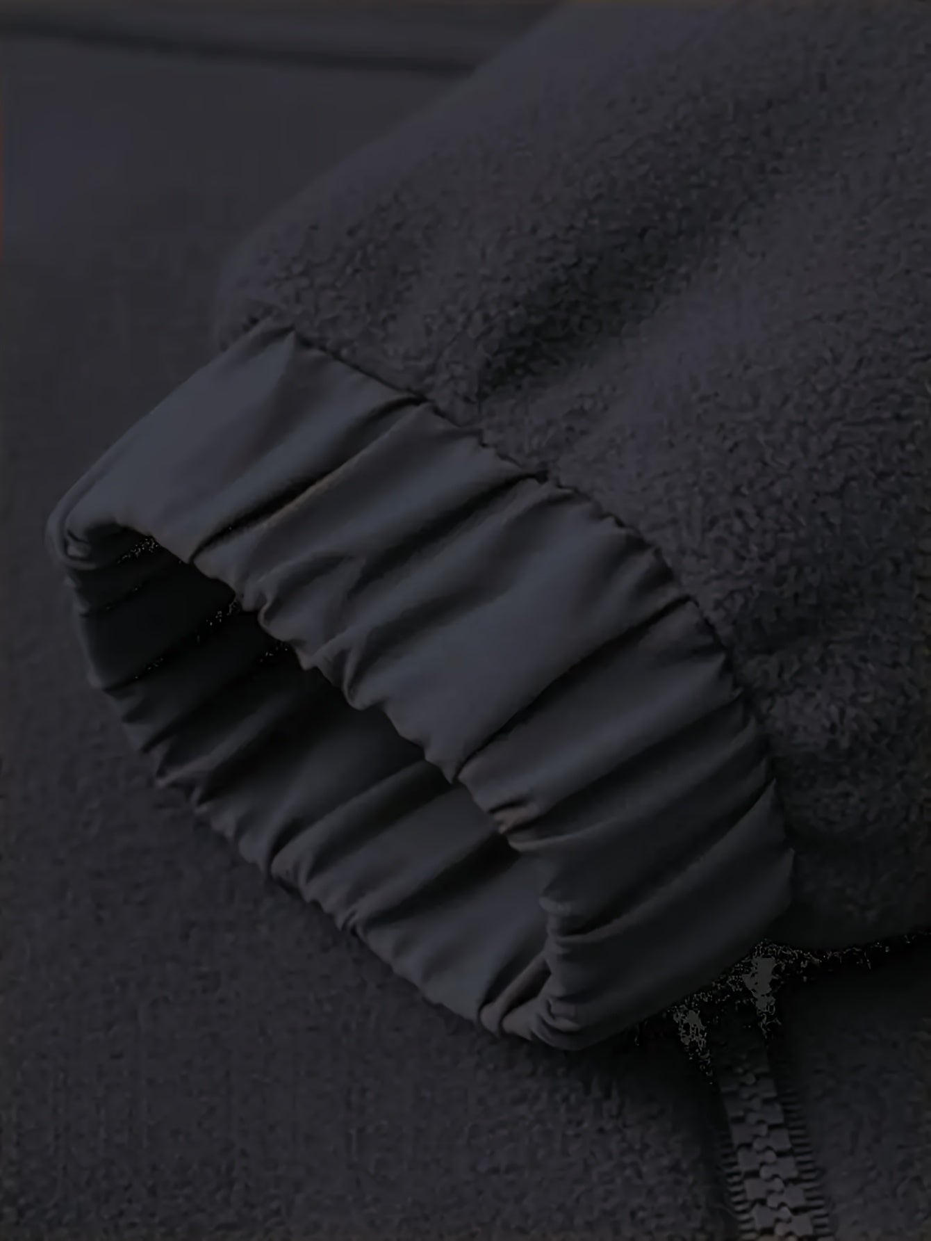 Herren Winterjacke mit Kapuze und Teddyfutter, Reißverschluss, warm