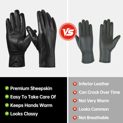 Damen Handschuhe aus weichem Material - Pflaume
