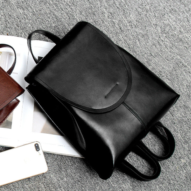 Damen Minimalistischer Rucksack-Shopper mit Überschlag – Vielseitige City-Bag für Alltag & Reisen