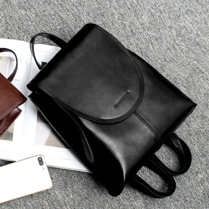 Damen Minimalistischer Rucksack-Shopper mit Überschlag – Vielseitige City-Bag für Alltag & Reisen