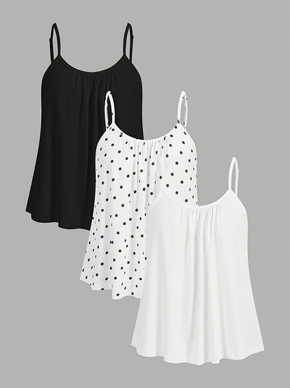 Damen Weite Camisole Tops im Set – Modischer Alltags-Look, Ideal zum Kombinieren