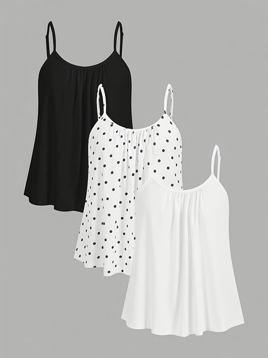Damen Weite Camisole Tops im Set – Modischer Alltags-Look, Ideal zum Kombinieren