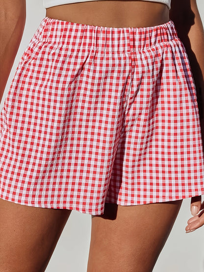 Damen Elegante Gestreifte Shorts für Alltag und Freizeit