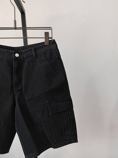 Herren Cargo Shorts im Vintage-Look – Lässige Denim-Shorts mit Taschen für Alltag und Freizeit